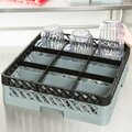 Noble Products 9-Compartment Gray Full-Size Glass Rack with 1 Black Extender 274RK91